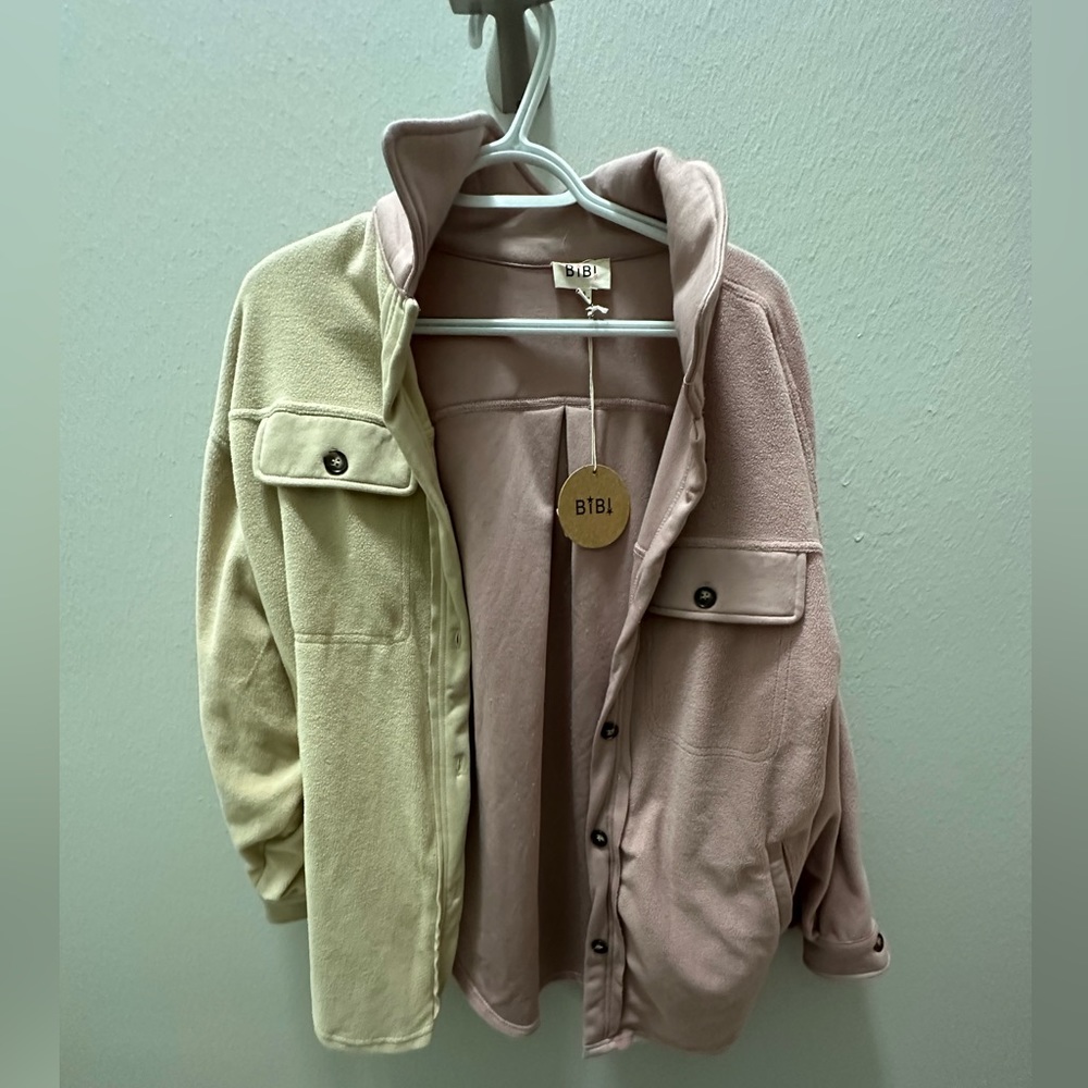 Oversized lightweight Sherpa jacket